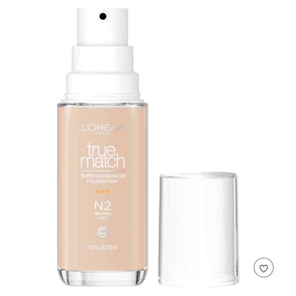 NWT L'Oreal Paris True Match Super Blendable Foundation N2 w/pump. brand new